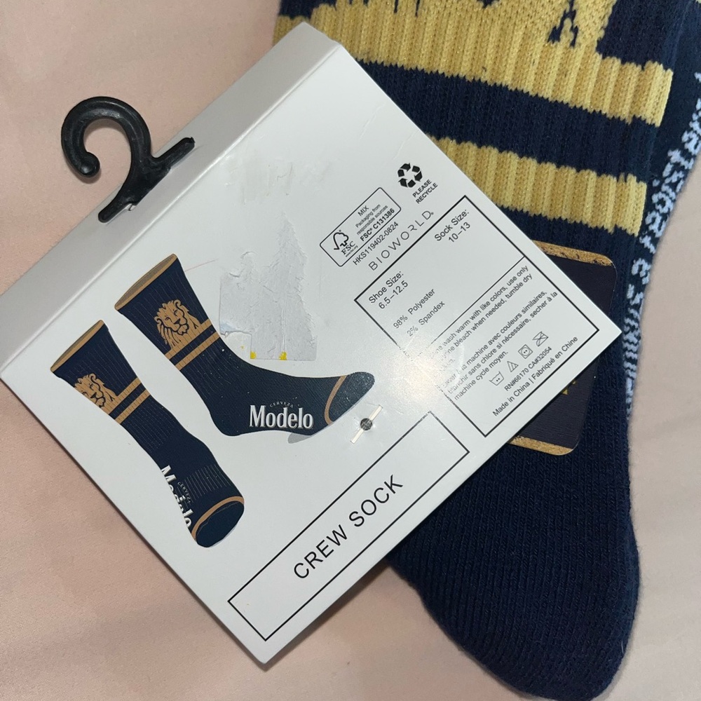 ModelCo Blue and Yellow Crew Socks